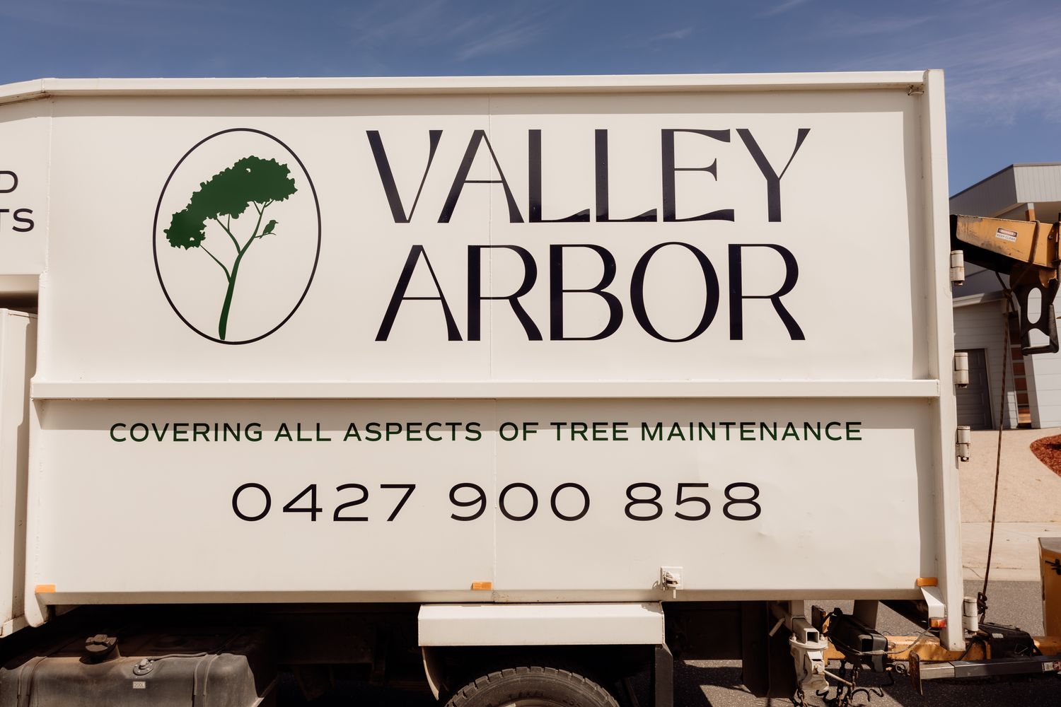 The Valley Arbor truck on a commercial site